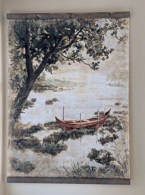 MORENO Carol & ALFONZ. Impression sur papier "La barque", ce…