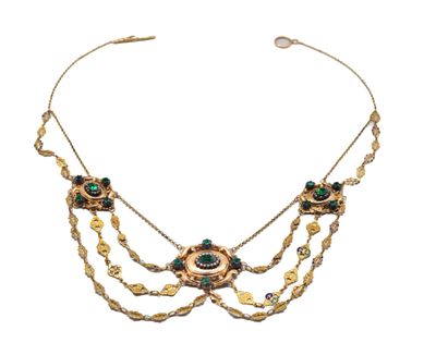 gros plan d'un collier sur fond blanc