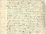 un ancien manuscrit comportant des inscriptions sur fond blanc