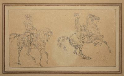 ÉCOLE FRANÇAISE XIXe siècle, dans le goût d'Eugène LAMI, Cav…