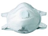 un gros plan d'un masque facial blanc sur fond blanc