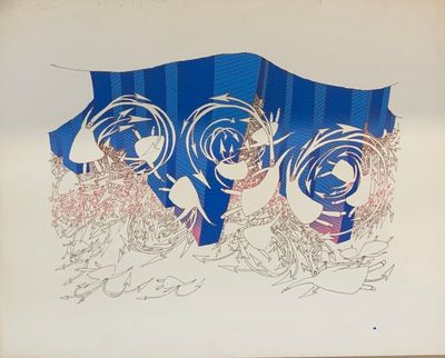 Jean-Michel FOLON (1934-2005) Le tourbillon