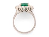 an emerald and diamond ring