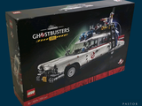 a box with a lego ghostbuster in it
