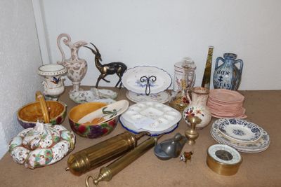 a table with a lot of different items on it