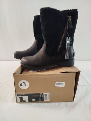 SOREL - Bottes d'hiver Emelie Foldover - Cuir et Daim Noir -…
