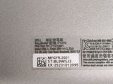 a label on the back of a laptop computer