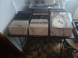 a table with many boxes of food on it