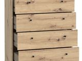 a wooden chest of drawers with four drawers on each side