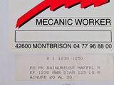 a box with a sign on it that says mechanic worker