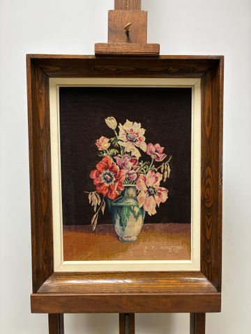Tapisserie d’Aubusson « Bouquet de fleurs » Par Albert COUTURIER.