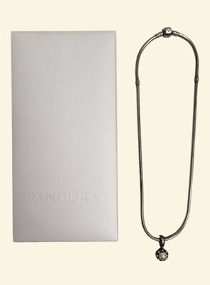 an image of a necklace and a box on a white surface