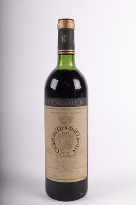 a bottle of wine that is sitting on a table