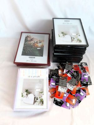 a lot of cards and pictures on the table