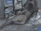 l'image d'un tableau représentant un homme allongé sur un lit devant une fenêtre