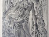 an image of a drawing of a man holding a woman in his arms