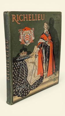 un vieux livre avec l'image d'une femme vêtue d'une cape rouge