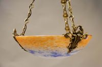 NOVERDY FRANCE. Suspension vasque en verre marmoréen orange … (photo 2)