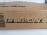 a cardboard box that has a lot of information on it