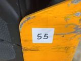 a close up of a forklift with the number 55 on it