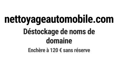Nom de domaine nettoyageautomobile.