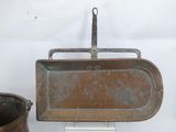 a metal pan and a metal bucket on a stand