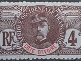 un timbre représentant un homme coiffé d'un chapeau