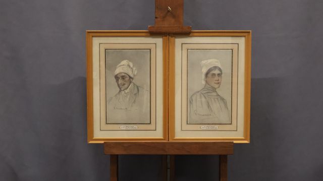 Fernand MAILLAUD (1861-1948) « en pendant, deux estampes signées ...