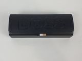 a black leather case with the word boss on it