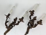 paire d'appliques murales anciennes en forme d'oiseau