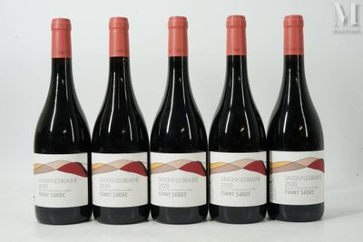 six bouteilles de vin sont alignées sur une surface blanche