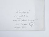 a piece of paper with writing on it on the wall