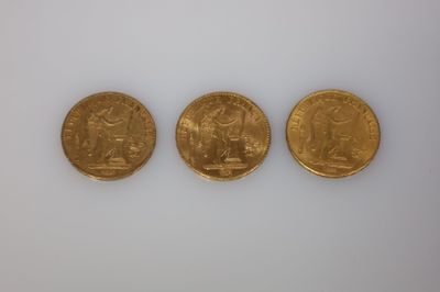 trois pièces d'or, dont une souveraine et une autre souveraine