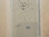 a drawing of a man with a beard on a wall