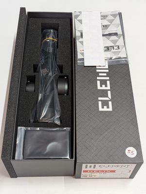 a black box with a black umbrella inside of it