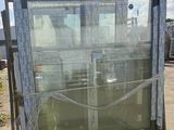 a picture of a broken window on a truck