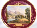 a picture of a plate with a painting on it