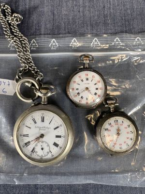 Lot De Montres De Poche En Argent/métal à Restaurer – Occasion – Pour Collectionneurs Ou Bricoleurs