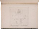 an old book with a black and white drawing of a man on a bicycle