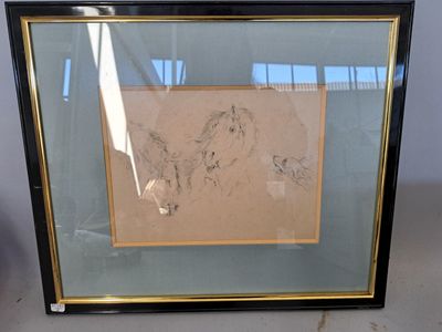 une image représentant une photo représentant une photo d'un cheval dans un cadre
