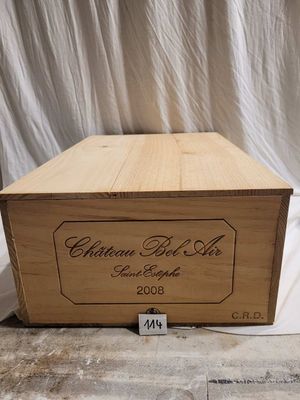 12 bouteilles CHÂTEAU BELAIR 2008 SAINT ESTEPHE dans sa cais…
