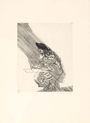 Claude WEISBUCH (1927-2014) Le graveur Gravure en noir sur p…