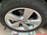 a close up of a tire on the ground