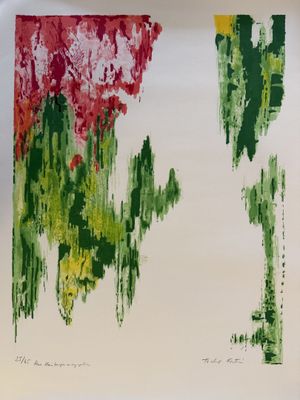 a picture of a picture of a painting on a table