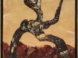 an image of a painting of a snake on a tree branch