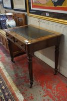 Bureau victorien anglais en acajou - avec plateau en cuir - … (photo 2)
