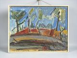 an image of a painting hanging on the wall of a room