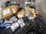a pile of luggage that is wrapped up and ready to be packed