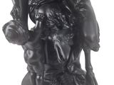 statue of a woman and two children with a basket of fruit