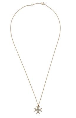 a gold necklace with a star pendant on a chain